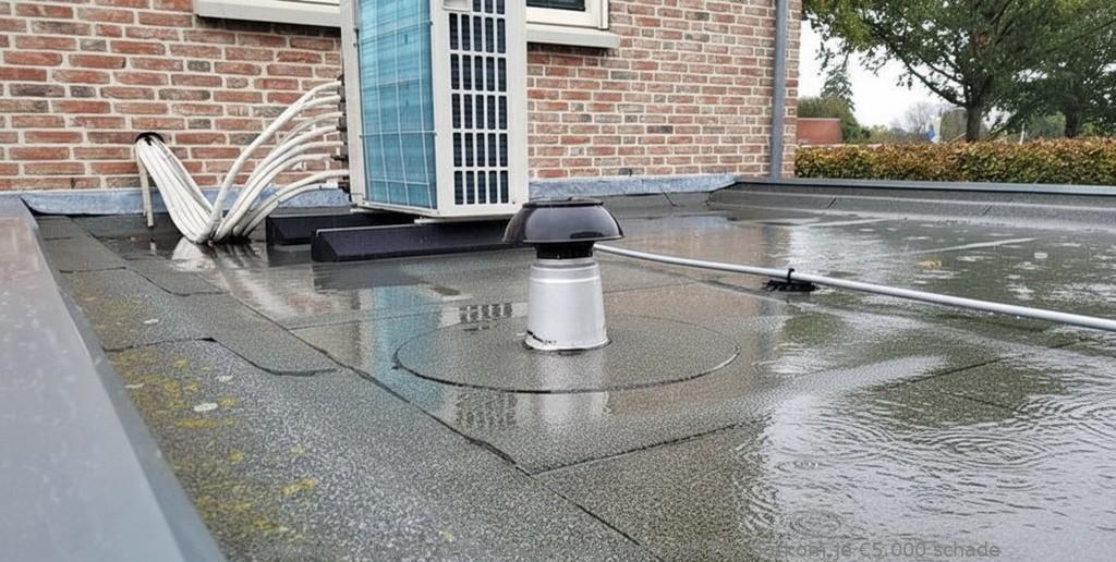 Plat Dak Lekkage Houten